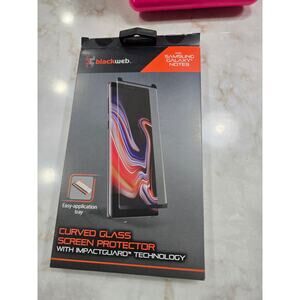 New Old Stock Black Web Samsung Galaxy Note 9 Screen Protection Curved Glass